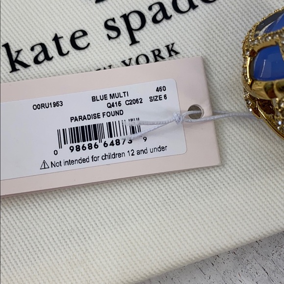 Kate Spade "Paradise Found" Turtle Ring New - Picture 9 of 9